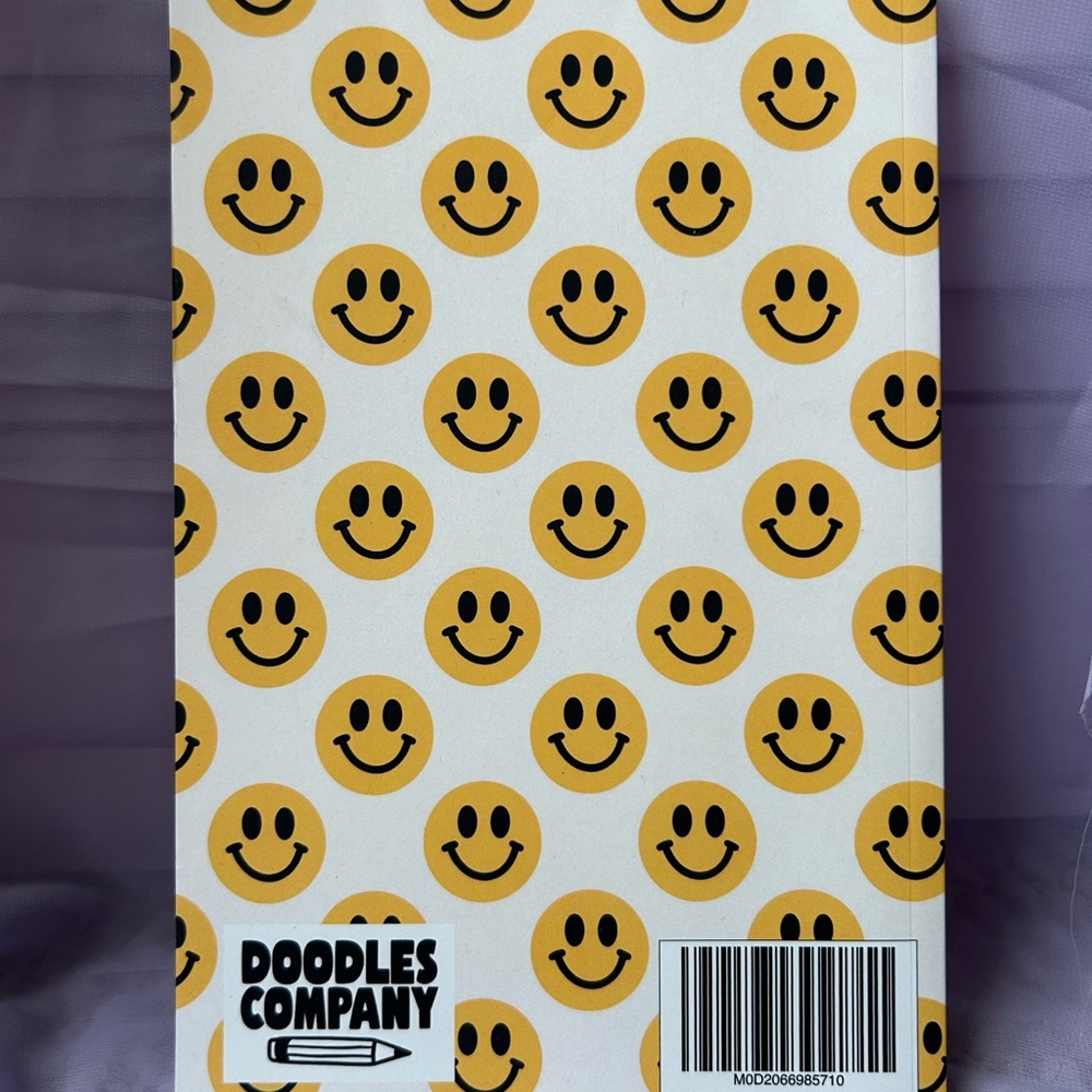 Smiley Face Patterned Notebook - Picture 2 of 3